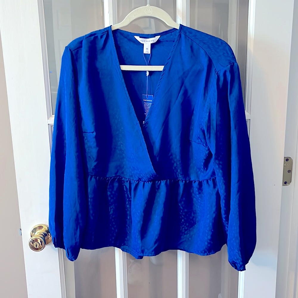 Popsugar Crossover Babydoll blouse Size Medium
